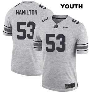 Youth NCAA Ohio State Buckeyes Davon Hamilton #53 College Stitched Authentic Nike Gray Football Jersey JQ20F54NU